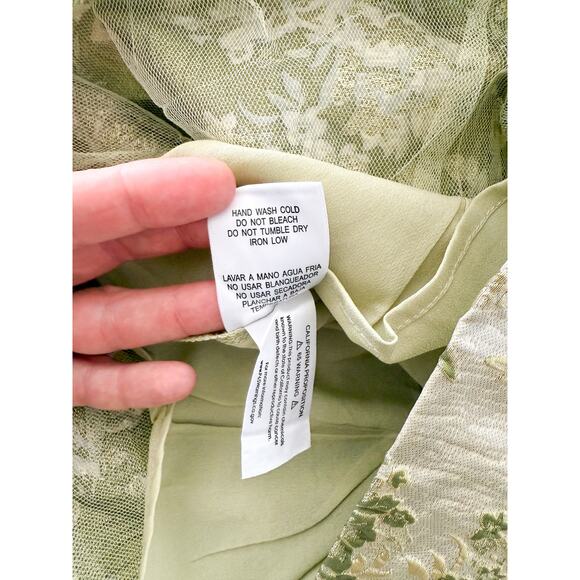 Tuckernuck | Hyacinth House | Green Jacquard Bridgerton Blouse | Sz S - Picture 10 of 11